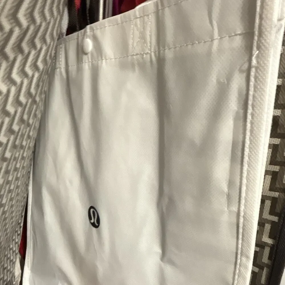 5Pack- Lululemon Foldable Plastic Reusable Shopping Bags- Pack of 5!